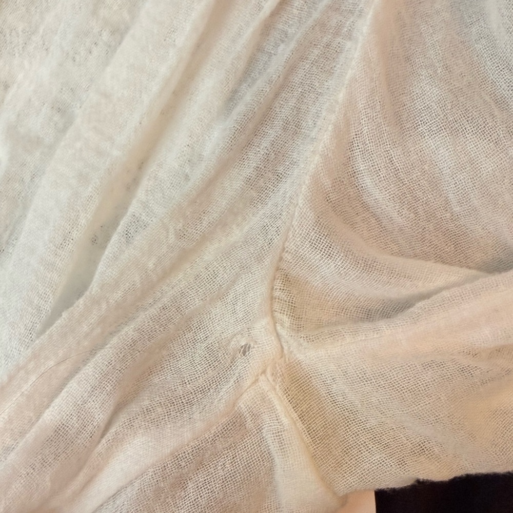 Joie Cotton Boho Peasant Blouse Cream Lace Detail XXS - Picture 9 of 9